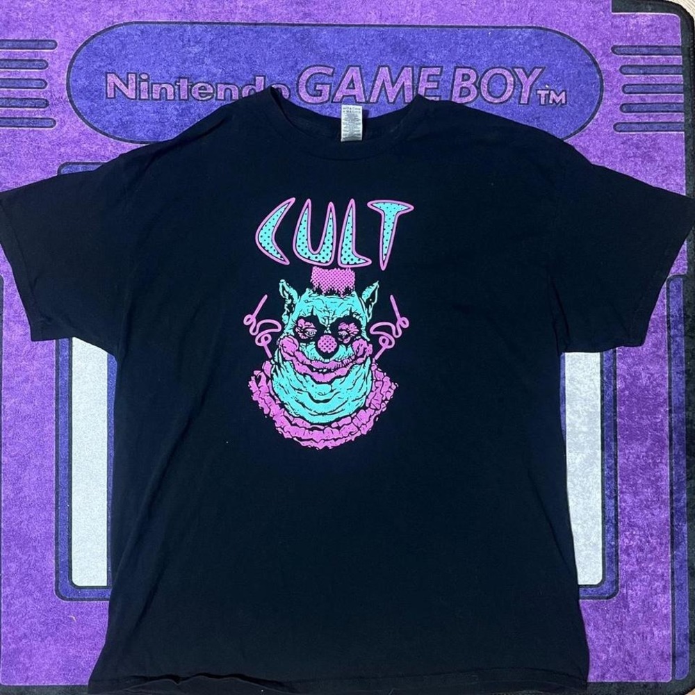XL killer clowns from outer space, 90's horror tshirt with nice retro front hit
